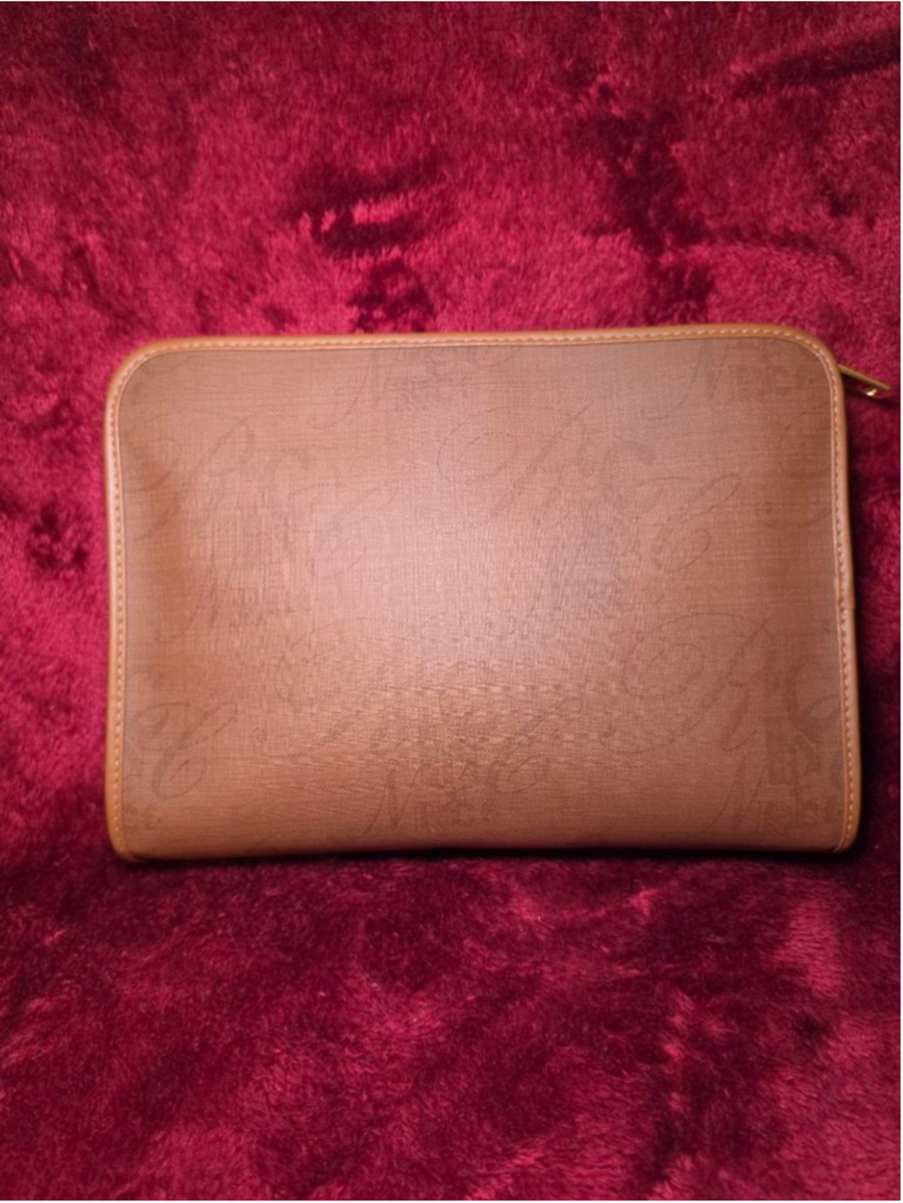 Nina Ricci Brown Monogram Clutch Bag w/ Authenticity Card - Picture 4 of 12